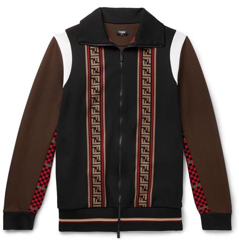 fendi logo track jacket|fendi clothing for men.